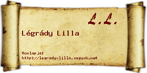 Légrády Lilla névjegykártya