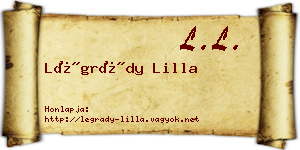 Légrády Lilla névjegykártya